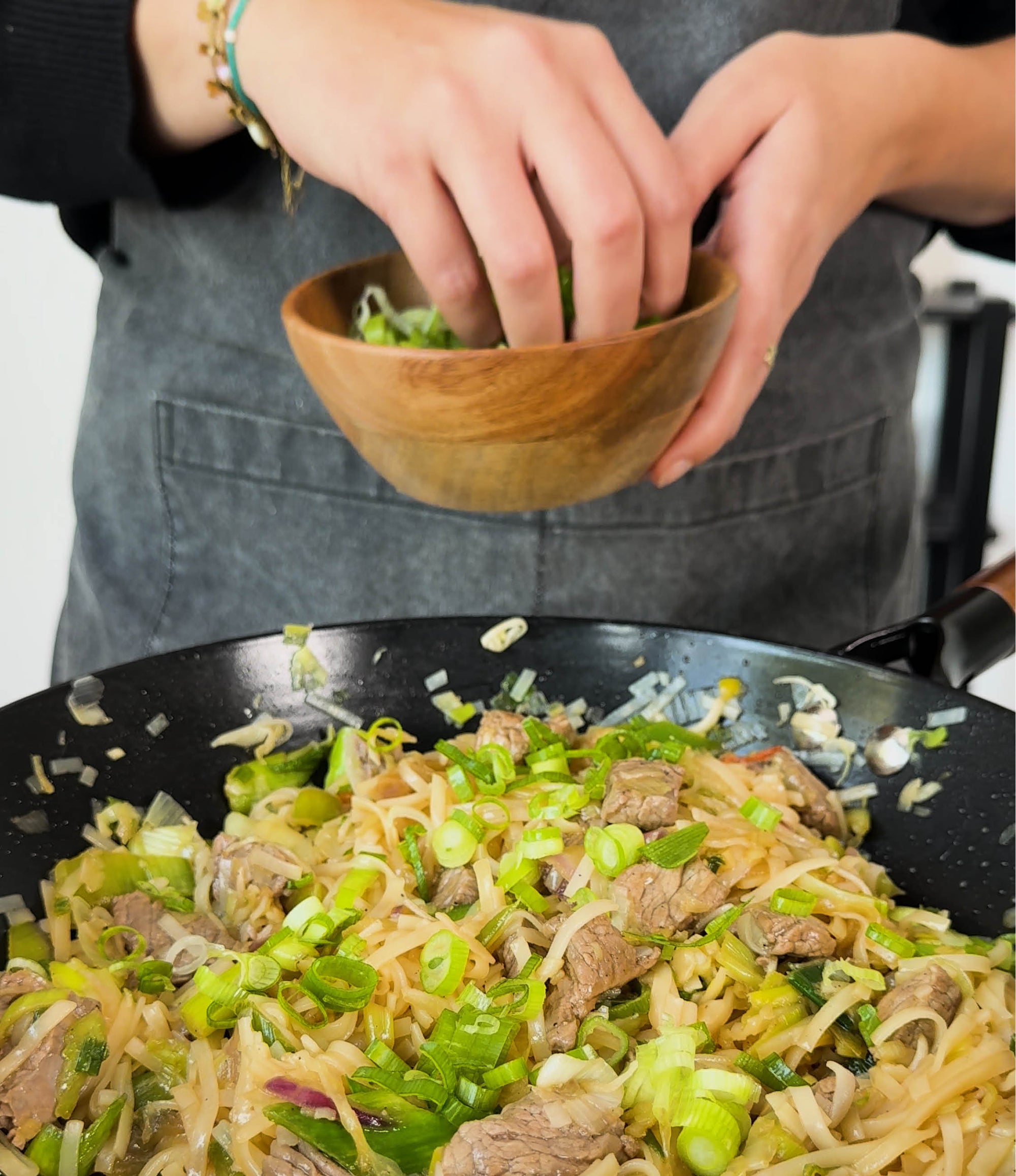 Wok met teriyaki runderreepjes