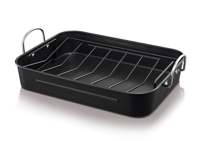 Oven roaster with non-stick rack